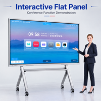 Tableau blanc interactif 4K de 86 pouces, design fin, tableau intelligent pour les conférences et l'éducation