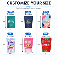 Sachet Doypack Personnalisé avec Logo, Fermeture Éclair Sécurisée Enfant et Fenêtre Transparente pour Bonbons Gélifiés et Emballage de Snacks
