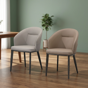 Silla Moderna de Salón en Cuero PU, Respaldo Sólido, Patas de Metal, Relleno de Espuma Suave, Muebles para el Hogar - Product Image 2