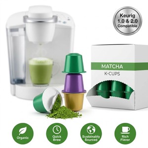 เมล็ดมัทฉะสำเร็จรูปสำหรับเครื่องชงกาแฟแบบ K-Cup ขนาด 2 กรัม-8 กรัม ให้พลังงานยามเช้า คาเฟอีนสูง ทดแทนกาแฟ รับผลิตแบรนด์ส่วนตัว โลโก้ตามสั่ง ขายส่ง - Product Image 1