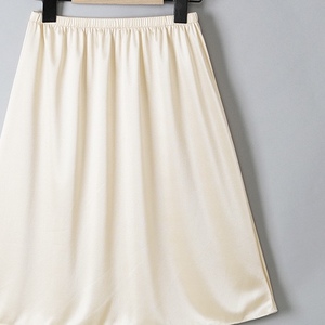 <span class=keywords><strong>Jupon</strong></span> vintage d'été pour femme, respirant et <span class=keywords><strong>antistatique</strong></span>, avec taille naturelle, jupe de sécurité unie teinte - Product Image 1