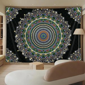 Cool colorato Mandal arazzo artigianato popolare indiano hippie bohémien da parete estetica floreale Mandala arte della parete in Stock - Product Image 5