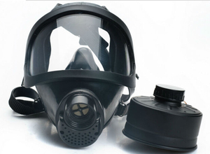 Masker Gas wajah penuh keselamatan, dengan Filter ganda masker tabung Respirator untuk Gas uap bahan kimia semprot pengecatan Gerinda debu - Product Image 6