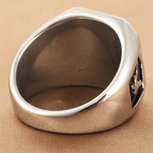 Bague pour homme en acier inoxydable, motif aigle, ton argenté et doré, style rétro punk, design animalier, bijou cadeau 280721 - Product Image 2