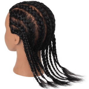 <span class=keywords><strong>Tête</strong></span> de mannequin de coiffure en <span class=keywords><strong>cheveux</strong></span> humains 100% naturels, 16 pouces, pour tressage, coiffage, présentation et pratique, avec support de perruque - Product Image 3