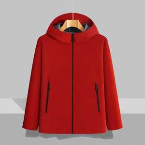 Veste imperméable à capuche vert olive avec doublure intérieure coupe-vent pour le travail en hiver - Product Image 2