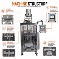 Full Automatic 4 Lane Back Seal White Sugar Granule Stick Sachet Packing Machine SUS304 CE Certified Multi-lane