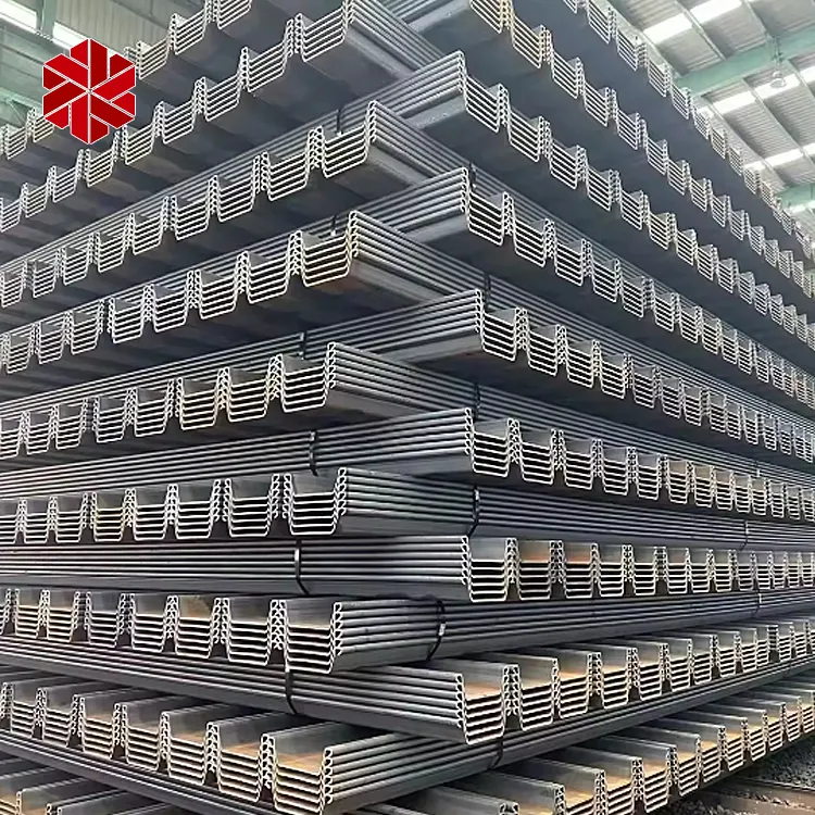 Z type steel sheet pile 6/9/12m steel profile GB JIS carbon steel factory customization