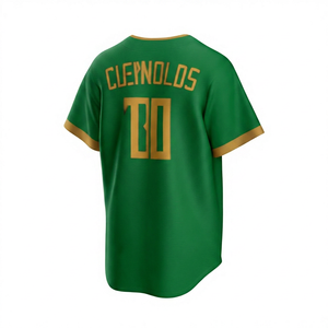 Maillot de baseball unisexe noir avec numéros et noms dorés imprimés au dos, coupe classique, manches longues, polyester respirant, toutes saisons, 3D - Product Image 3