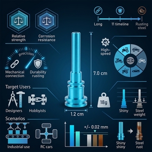 Usinage CNC moleté sur la surface essieu de roue avant anodisé argent fabriqué en chine - Product Image 5
