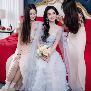 S2120L nuovo piccolo banchetto di moda fresca <span class=keywords><strong>cerimonia</strong></span> di formazione di compleanno di lusso luce di nicchia abiti da <span class=keywords><strong>damigella</strong></span> nuziale di fascia alta - Product Image 3