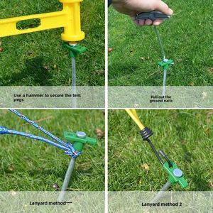 Estacas de Plástico Reforzadas de Acero para Tiendas de Campaña y Gazebos de Playa, Resistentes al Viento, de 7mm de Ancho y Largadas, para Exteriores - Product Image 3