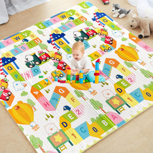 Alfombra Infantil Acolchada de XPE Reversible y Plegable de 200x180cm, Colchoneta para Bebés para Jugar en <span class=keywords><strong>el</strong></span> Suelo - Product Image 2
