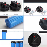 Sistema de Filtración de Agua Industrial de Polipropileno GAC de 2 Etapas, 2.5*20 Pulgadas, para Uso en Interiores y Exteriores, Venta al Por Mayor