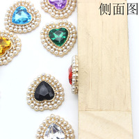 Mode bricolage bijoux accessoires argent alliage plaque coeur perle fleur coquille cheveux arcs pour sacs chapeaux décoration inclus
