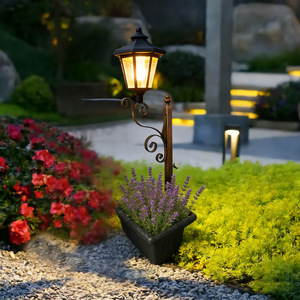 Farol Solar LED de Pie con Maceta para Caminos, Jardines, Céspedes, Parques, Puertas, Hoteles, Villas, Restaurantes y Paisajes Exteriores - Product Image 2