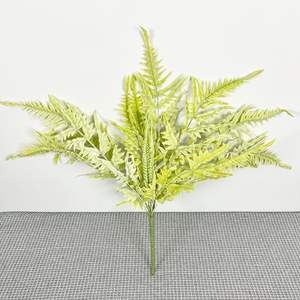 Dinding Tanaman Pakis Hijau Simulasi Bahan PVC Lembut Grosir Dekorasi Rumah Alat Peraga Pemotretan Daun Persia - Product Image 5