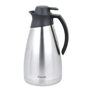 European style 0.5l 1.0l 1.5l 2.0l stainless steel double wall thermos tea pot water carafe vacuum jug