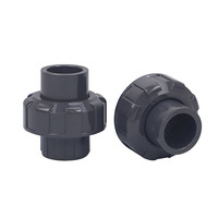 Raccord Union en PVC Foncé de 2 Pouces sur Mesure, Adaptateur à Encliquetage Robuste pour l'Irrigation, les Piscines et les Tuyaux d'Eau de Plomberie