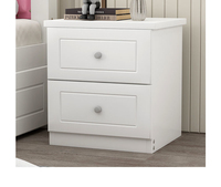 Nouveau design d'ensemble de meubles de chambre à coucher modernes style coréen lit blanc pastoral en bois massif antique
