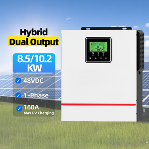 ระบบไฮบริดโซลาร์แบบเชื่อมต่อกริด 8.5KW ถึง 10.2KW สองเอาต์พุต 230VAC เฟสเดียว 2Mppts 160A 48VDC รุ่นยุโรป พร้อมคลื่นไซน์บริสุทธิ์ - Product Image 1