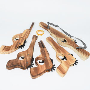 Đồ chơi cổ điển ban nhạc cao su đồ chơi súng bắn súng trò chơi cậu bé cosplay vũ khí bắn súng đồ chơi bằng gỗ - Product Image 5