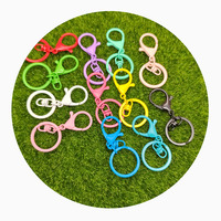 100 pièces de anneaux fendus et fermoirs à langouste de couleur assortie avec chaîne d'extension pour porte-clés, fabrication de porte-clés, bracelet DIY, fermoir