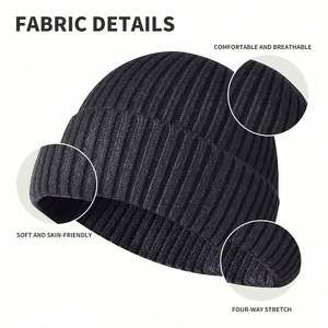 Gorros de Jacquard Personalizados, Gorras Bordadas con Logotipo, Lana de Cachemira Reciclada, Poliéster, Lazos, Patrón de Camuflaje - Product Image 6