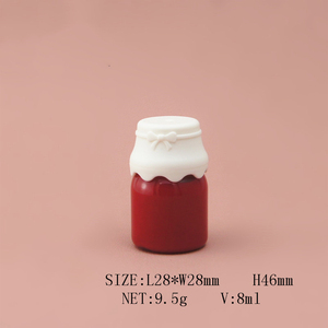 <span class=keywords><strong>Mini</strong></span> botella de leche botella de claro lindo brillo de labios contenedor 8ml hermosa rosa muestra gratis niños tubo de brillo de labios - Product Image 4