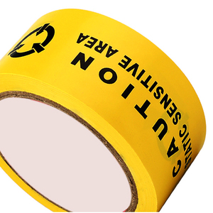 ALLESD Yellow ESD Anti-Static Warning <strong>Tape</strong> Chinese or English Identification <strong>Tape</strong> Protection Zone <strong>PVC</strong> Floor <strong>Tape</strong> - Product Image 3