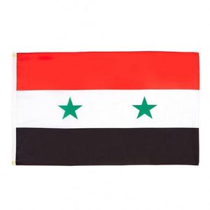 ธงไซส์สั่งทำพิเศษ 3x5 ฟุต สีเขียว ขาว ดำ ผ้าโพลีเอสเตอร์ 68D ขนาด 90 x 150 ซม. ธงชาติซีเรีย โลโก้สั่งทำ สไตล์สปอร์ต สำหรับใช้ในการส่งเสริมการขาย - Product Image 4