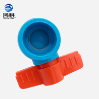 Katup Bola PVC Berkualitas Tinggi Warna Biru dengan Gagang ABS Oranye untuk Sistem Pipa Air Irigasi Pertanian
