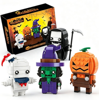 Figurines miniatures d'Halloween en blocs de construction : Fantôme, Grimaceur, Citrouille, Sorcière, Momie – Jouets en briques DIY compatibles, idéaux pour la décoration de fête et les cadeaux pour enfants