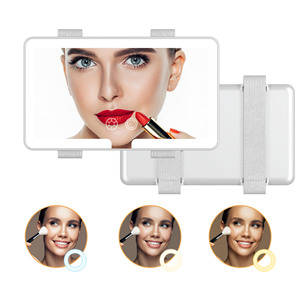Type-C cổng có thể sạc lại thay đổi độ sáng cảm ứng trang điểm mỹ phẩm gương với Đèn Led Xe Sun Visor Vanity gương - Product Image 1