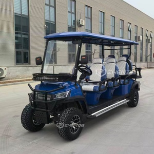 Voiturette de golf électrique bleue haute performance 8 places, personnalisable en usine, en stock, prix abordable, livraison rapide - Product Image 1