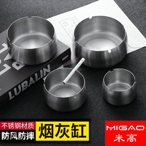 Migao Stainless Steel <b>Ashtray</b> 8cm 10cm 12cm 14cm Round Windproof Gift <b>Ashtray</b> - Product Image 5