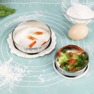 Moule à pâtisserie en acier inoxydable écologique, résistant au four, <span class=keywords><strong>cercle</strong></span> à <span class=keywords><strong>tarte</strong></span> pour la cuisson de tartes aux fruits, biscuits, gâteaux, emballé dans un sac OPP - Product Image 6