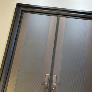 Portes <span class=keywords><strong>d</strong></span>'<span class=keywords><strong>entrée</strong></span> modernes en acier noir de style italien, blindées, à <span class=keywords><strong>points</strong></span> de verrouillage multiples, pour villa ou appartement - Product Image 6