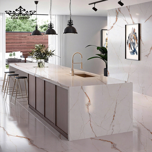 โกลด์ท็อป OEM ODM 5129 พาโนซโซ อเวค หรูหรา ทันสมัย ผิวขัดเงา กันน้ำ แผ่นควอตซ์ขนาดใหญ่ ดีไซน์แบบ 3 มิติ สำหรับโรงแรม - Product Image 5