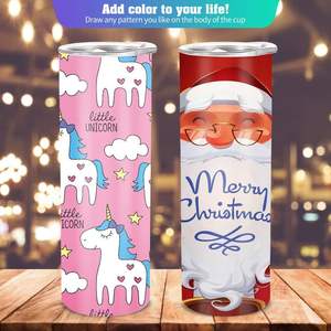 Paquete de 25 Vasos Sublimables, Vaso Recto Delgado de 20 OZ con Pajita, Taza Aislada de Doble Capa de Acero Inoxidable - Product Image 4