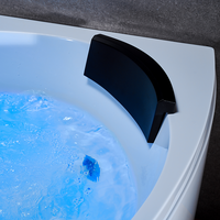 Rokbath WB-5043 baignoire de massage d'angle de luxe 1500*1500mm pour deux personnes avec éclairage décoratif