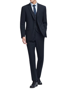 Costume formel deux pièces pour homme grande taille MSF – Ensemble blazer et pantalon sur mesure pour mariage, fête ou bureau - Product Image 1