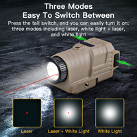 Visée laser rouge tactique en plastique, étanche, légère, laser rouge 5MW avec lumière tactique