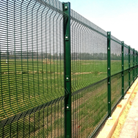 Clôture transparente 358 résistante aux intempéries, en treillis soudé de calibre lourd, pour la sécurité périmétrique des aéroports, des prisons et des voies ferrées