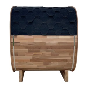 Sauna Exterior para 6 Personas con Calentador de 9KW, Puerta Cuadrada de Cedro Rojo y Vidrio Templado - Product Image 3