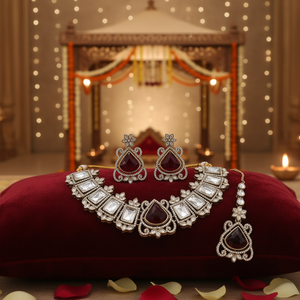 Latest Arrival Classic Antique Gold Plated Kundan Choker <b>Necklace</b> Earrings Set <b>Statement</b> Pendant for Women Wedding Engagement - Product Image 3