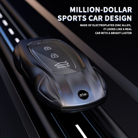 Nouvelle coque de protection en alliage de zinc pour clé de voiture, design aérodynamique, en métal et silicone, pour télécommande intelligente Hyundai 2018-2026