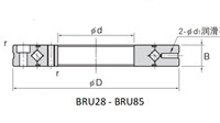 Roulement à rouleaux croisés de haute précision RU148 UU P5, roulement pour robot industriel 90*210*25mm, roulement de table rotative pré-percé