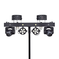 Projecteur de scène mobile 300W, Lyre motorisée, Lumière laser RGB, Éclairage de scène DMX à commande vocale avec trépied pour événements et fêtes