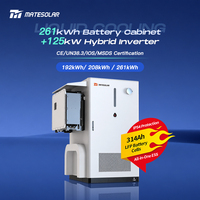 Système de stockage d'énergie liquide tout-en-un pour extérieur, batterie LifePO4 de 261 kWh avec onduleurs hybrides de 125 kW pour système BESS C&I